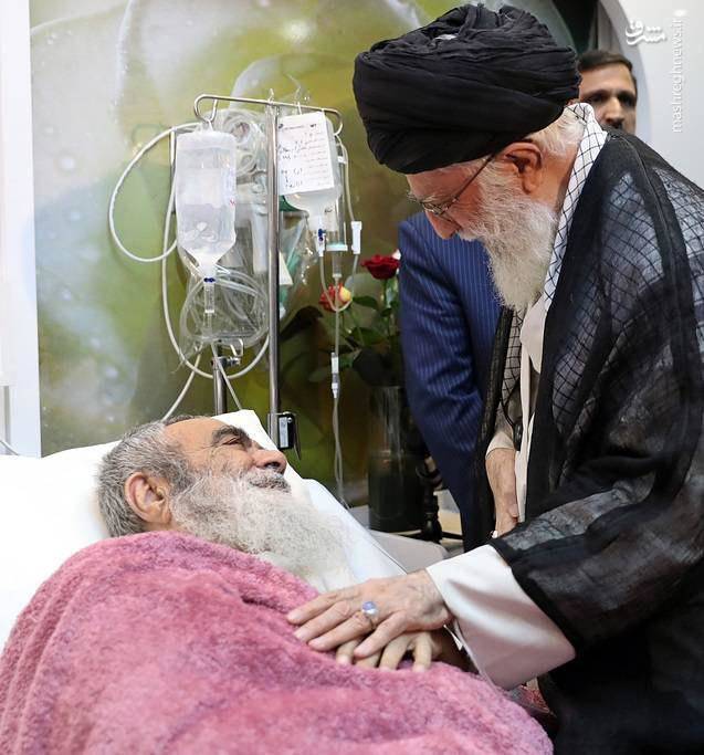 عیادت رهبر معظم انقلاب از آیت‌الله مظاهری
