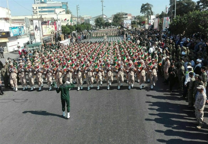 مراسم بزرگ رژه نیروهای مسلح مازندران در ساری برگزار شد