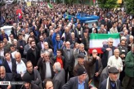راهپیمایی شهرهای مازندران در محکومیت اغتشاشات اخیر به روش تصویر